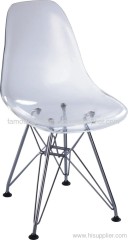 Fashion Sky Blue Clear Kid's Side Chair Dining Room Chairs Ghost Chairs