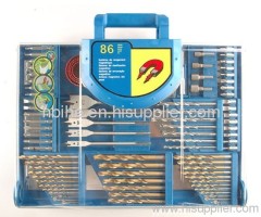 00pc Combination Power Drill Bit Set in transparent plastic mould case