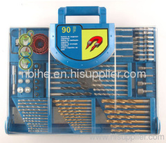 00pc Combination Power Drill Bit Set in transparent plastic mould case