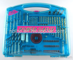 95pc mix Power Drill Bit Set in blue plastic mould case