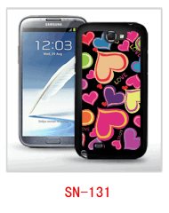 hearts picture Sumsung galaxy note2 case,pc case rubber coating,multiple colors available, with 3d picture.
