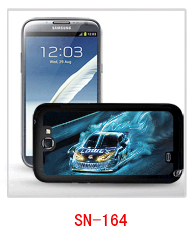car racing Samsung galaxy note2 cases,pc case rubber coating,multiple colors available, with 3d picture.