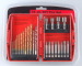 DIN338 24pc drill and driver bit set plastic box packing