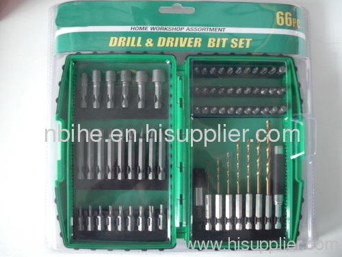 66pcs Combination mix Drill and screwdriver bit Set