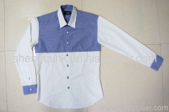 white mix strip fashion men's shirt