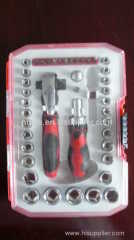 JOBMATE 44pcs 1/2"Dr. Socket wrench and bit set