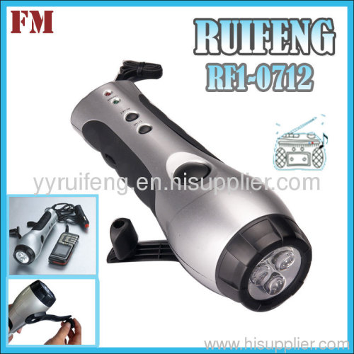 RF1-0612 Hand-ranked multi-functional mobile charging,AF Radio & LED Flashlight