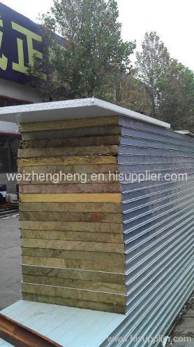 corrugated rockwool sandwich panel for roof