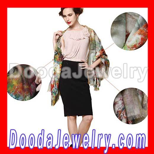 Fashion Floral Cashmere Pashmina Shawls Scarf for women