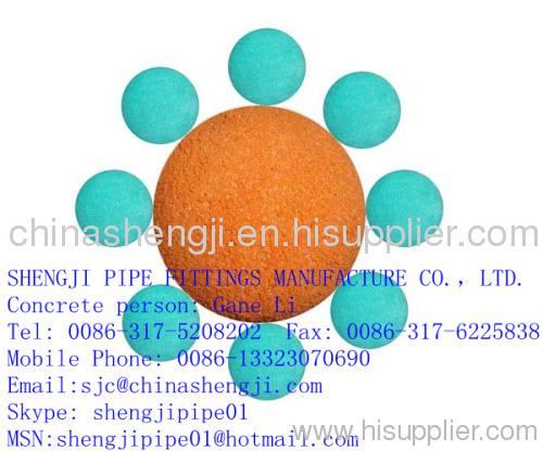 DN125 1"-8" Concrete pump parts sponge rubber cleaning ball