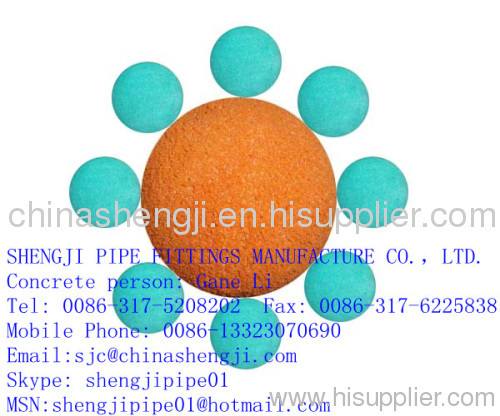DN125 1"-8" Concrete pump parts sponge rubber cleaning ball