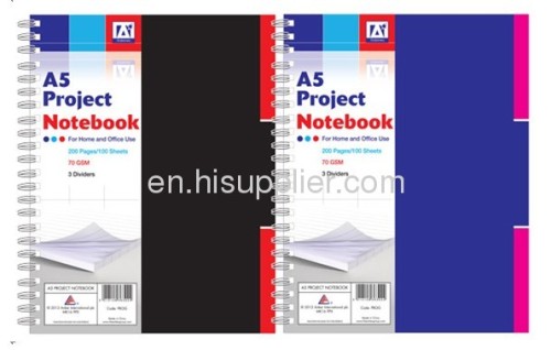 Project Book 3 Dividers Notebook