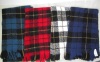 Acrylic check woven scarf for men/women