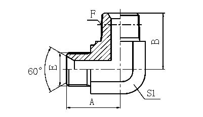 90° ELBOW BSP MALE HYDRAULIC ADAPTER FITTING PIPE FITTING