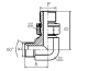 1BG9-OG 90° ELBOW BSP MALE 60° SEAT / BSP MALE O-RING HYDRAULIC ADAPTER FITTING ELBOW PIPE FITTING
