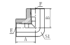 7N9-PK 90° ELBOW NPT FEMALE HYDRAULIC ADAPTER FITTING ELBOW PIPE FITTING