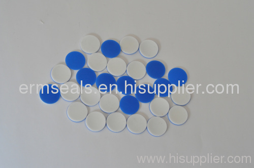 Blue PTFE/White 17×1.5mm Silicone Septa With Black Open Top PP Screw Cap
