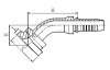 87341 45° SAE FLANGE 3000 PSI HYDRAULIC HOSE FITTING PIPE FITTING COUPLING