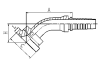 87342 45° SAE FLANGE 3000 PSI HYDRAULIC HOSE FITTING PIPE FITTING COUPLING