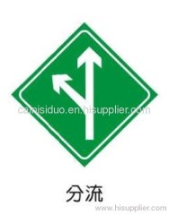Traffic highway vehicles confluence signage road construction safety sign