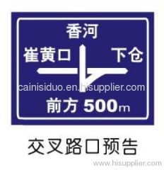 Traffic highway destination signage road construction safety sign