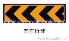Traffic two sides passage signage road construction safety sign