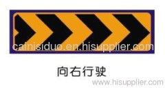 Traffic two sides passage signage road construction safety sign