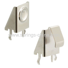 Snap-In PC Button And Leaf Spring Contacts For AAA Battery