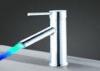 Stainless Steel / Brass Single Lever Basin Led Faucet Light Color Changing Led Faucet