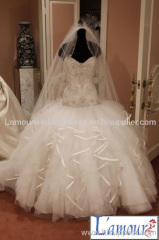2013 brand new style two shoulder wedding dress luxury style whole factory production