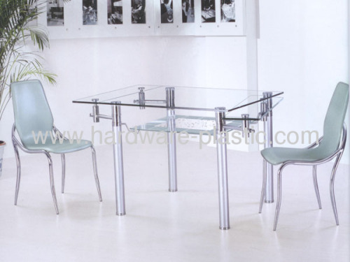 tempered glass square dining table