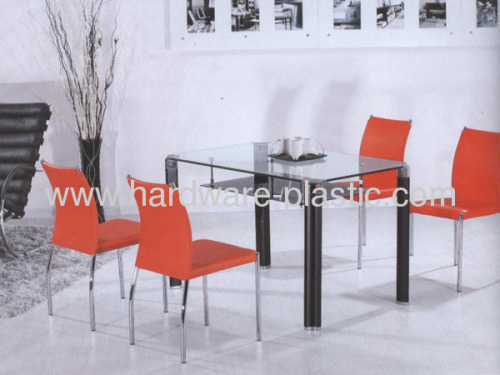 Square dining table set with bend chairs
