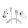 8 Pin Lightning Connector to USB Data Cable +Car AC Home Charger For iPhone 5