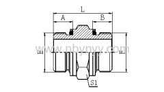 1H METRIC MALE L-SERIES ISO 6149-3 TUBE HYDRAULIC ADAPTER FITTING ELBOW PIPE FITTING