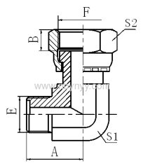 90° ELBOW METRIC TUBE HYDRAULIC ADAPTER FITTING ELBOW PIPE