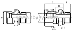 BSP THREAD STUD ENDS TUBE HYDRAULIC ADAPTER FITTING ELBOW