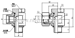 1CI-B/1DI-B BSP BANJO TUBE HYDRAULIC ADAPTER FITTING ELBOW PIPE FITTING