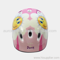 Roller skate helmet with in-mold technology