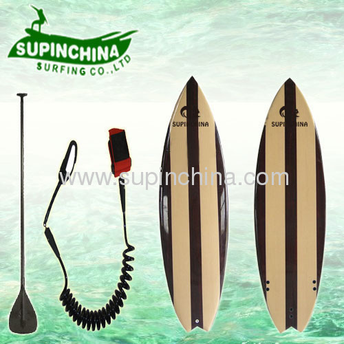 wooden short boards surfboards