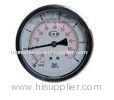 1.0% 50mm White Aluminium Dials Gaseous Liquid - Filled Pressure Gauge With Glass Window