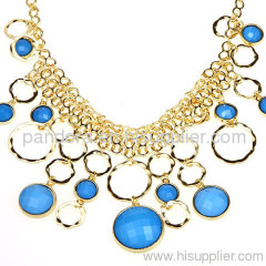 2013 Fashion Choker Gold Chain Resin Bib Necklaces Wholesale For Women