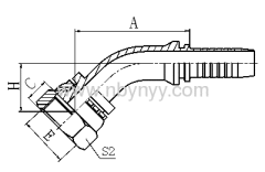 20241/20241-T 45° METRIC FEMALE FLAT SEAT GB/T 9065.3 HYDRAULIC TUBE FITTING HOSE FITTING PIPE FITTING