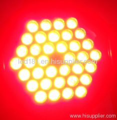 36*3w tri color aluminul led par 64 light equipment with barndoors