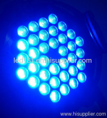 36*3w tri color aluminul led par 64 light equipment with barndoors