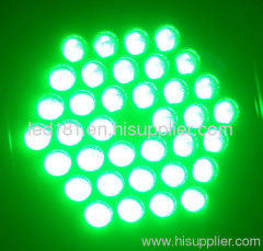 36*3w tri color aluminul led par 64 light equipment with barndoors