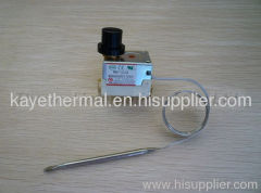 Capillary adjustable thermostat