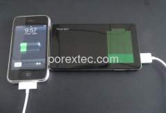 Portable Dual Output External Power Bank With EL Display for Apple Series/Smartphone 12000mAh
