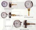 Hot Water 1/4 NPT, Back Pressure, Temperature Tridicator Gauge With Acrylic Lens SHTG