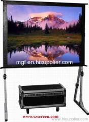 front and rear fast fold portable screen with fraight case