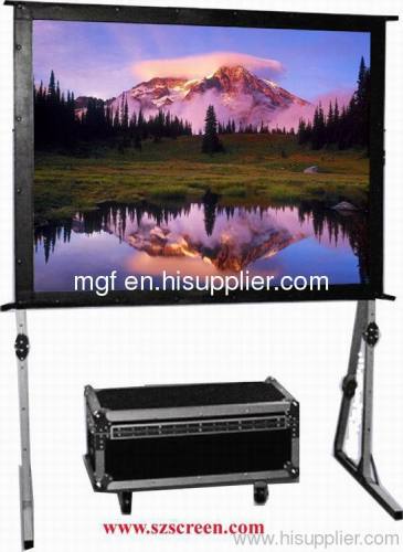 front and rear fast fold portable screen with fraight case